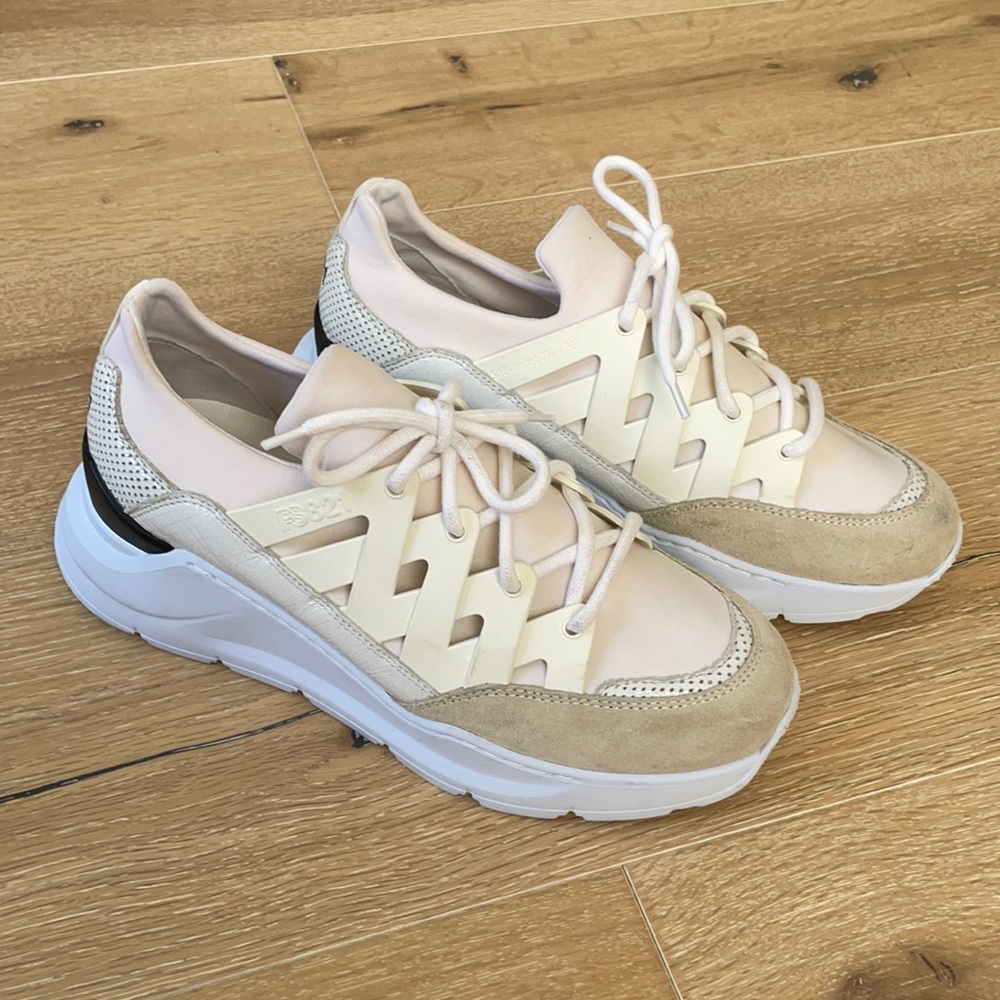 PS821 BOLT' PATCHWORK NEOPRENE CHUNKY SNEAKERS